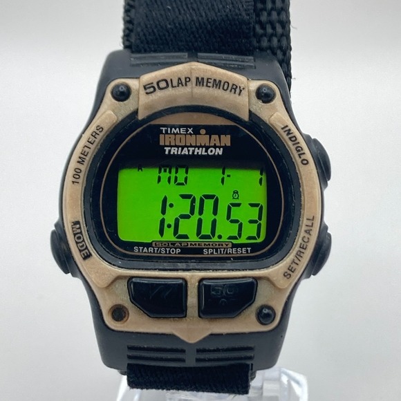 Timex Other - Vintage Timex Ironman Triathlon Men's Watch 37mm 50 Lap Indiglo 100M New Battery